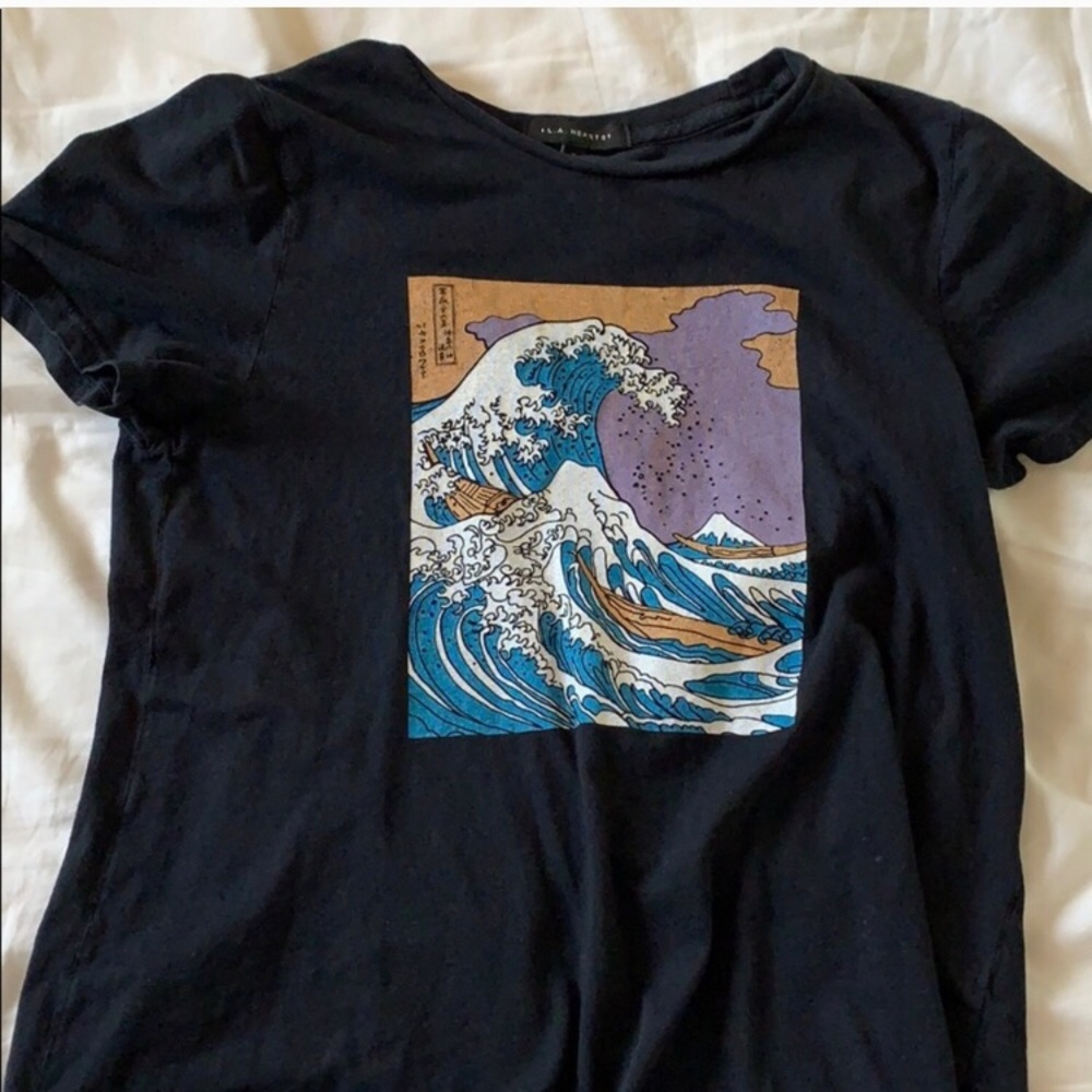 VINTAGE LA HEARTS WAVE T SHIRT